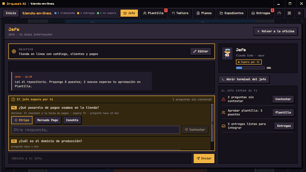 Chat con el jefe y sus preguntas pendientes